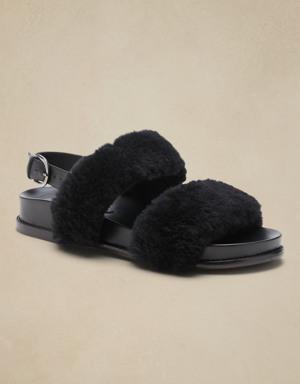 Alexandre Birman &#124 Sport Shearling Sandal blue