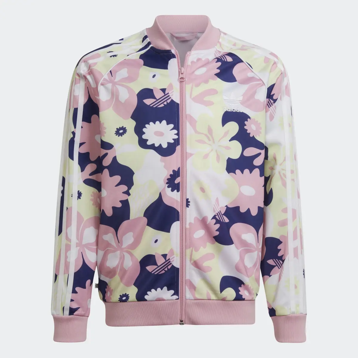 Adidas Allover Flower Print SST Track Jacket. 1