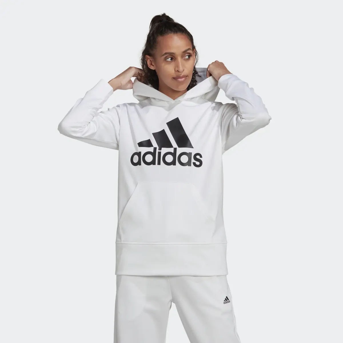 Adidas AEROREADY Big Logo Hoodie. 2