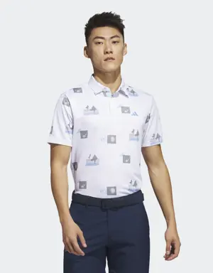 Allover-Print Golf Polo Shirt