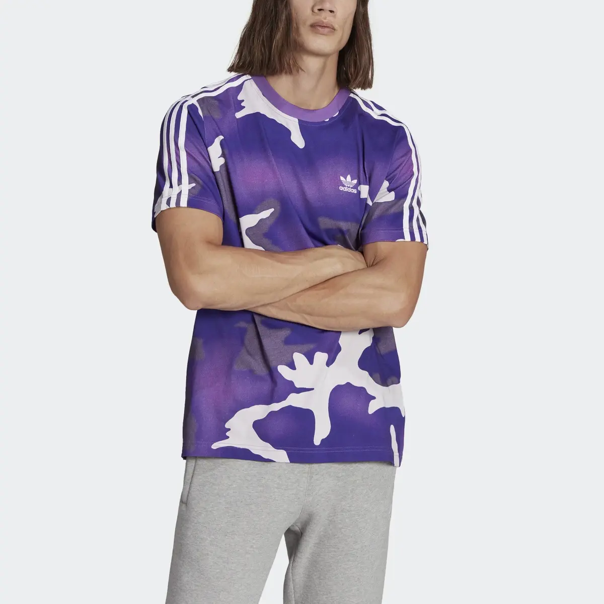 Adidas Graphics Camo Allover Print T-Shirt. 1