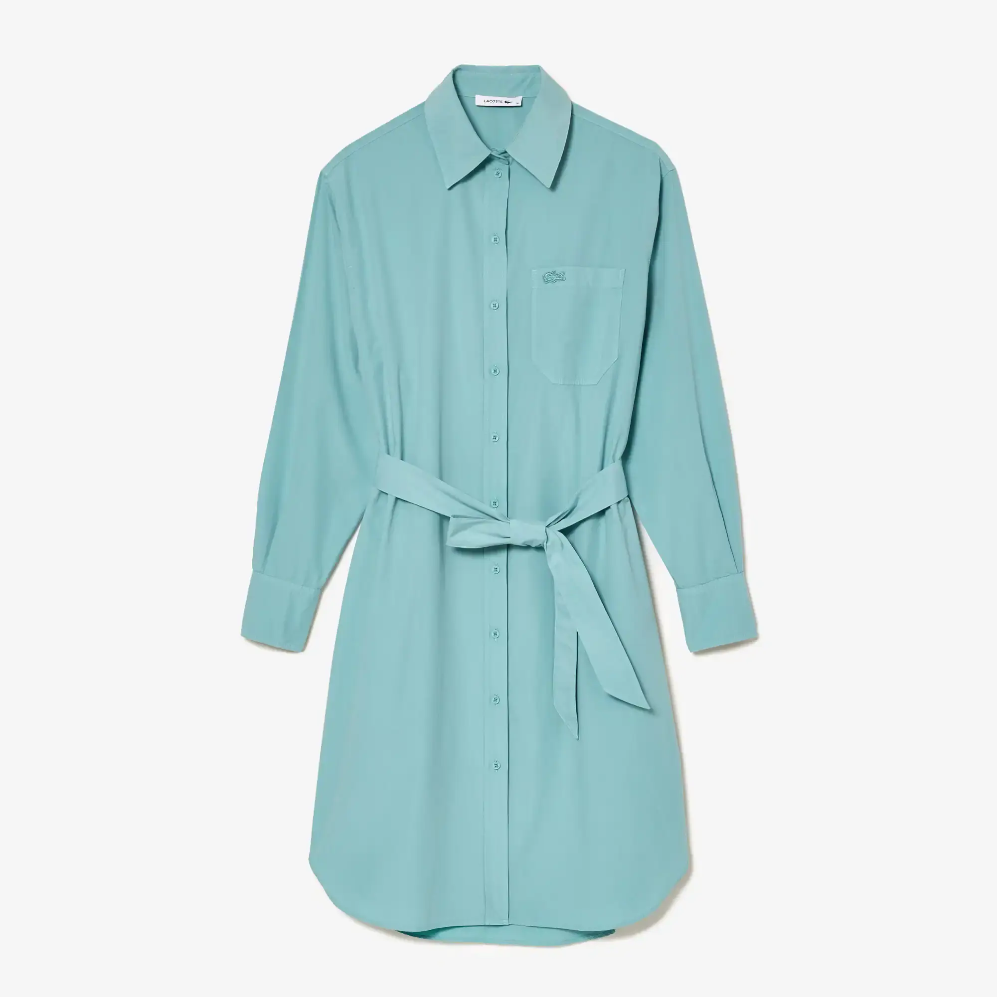 Lacoste Robe chemise loose fit femme Lacoste en popeline de coton. 1