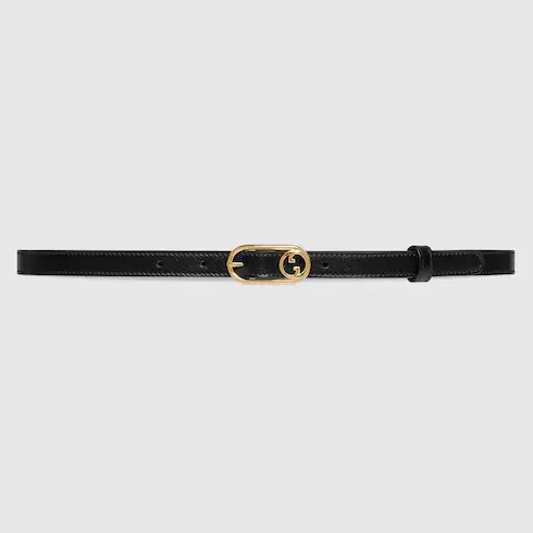 Gucci Thin belt with Round Interlocking G. 1