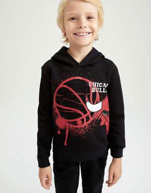 Erkek Çocuk NBA Chicago Bulls Kapüşonlu Sweatshirt