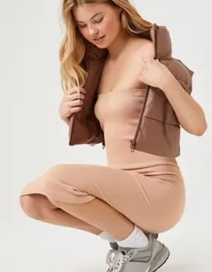 Forever 21 Seamless Tube Dress Sand