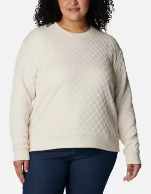 Women's Columbia Lodge™ Quilted Crew Sweatshirt - Plus Size