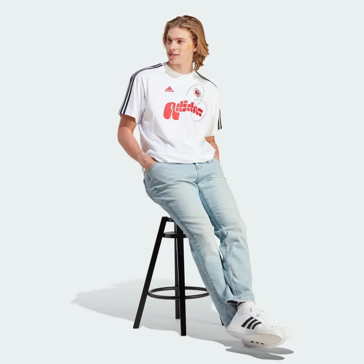 Adidas Playera Estampada 3 Franjas (Unisex). 3 Adidas Playera Estampada 3 Franjas (Unisex). 3