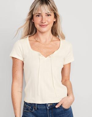 Old Navy Pointelle-Knit Top for Women beige