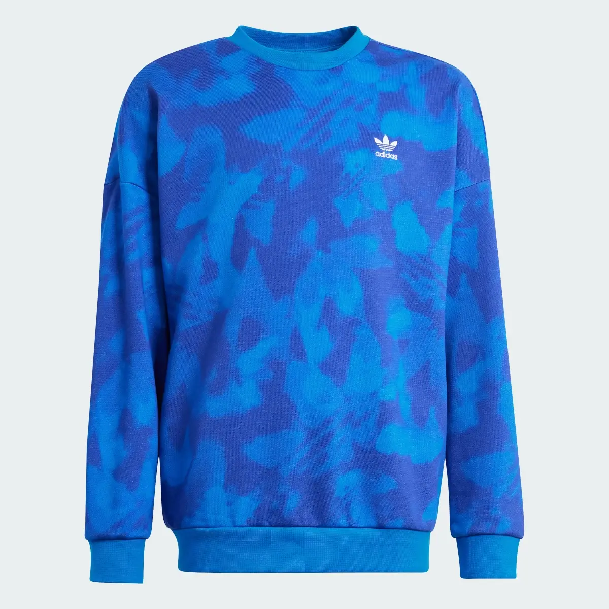 Adidas Summer Allover Print Crew Sweatshirt. 1