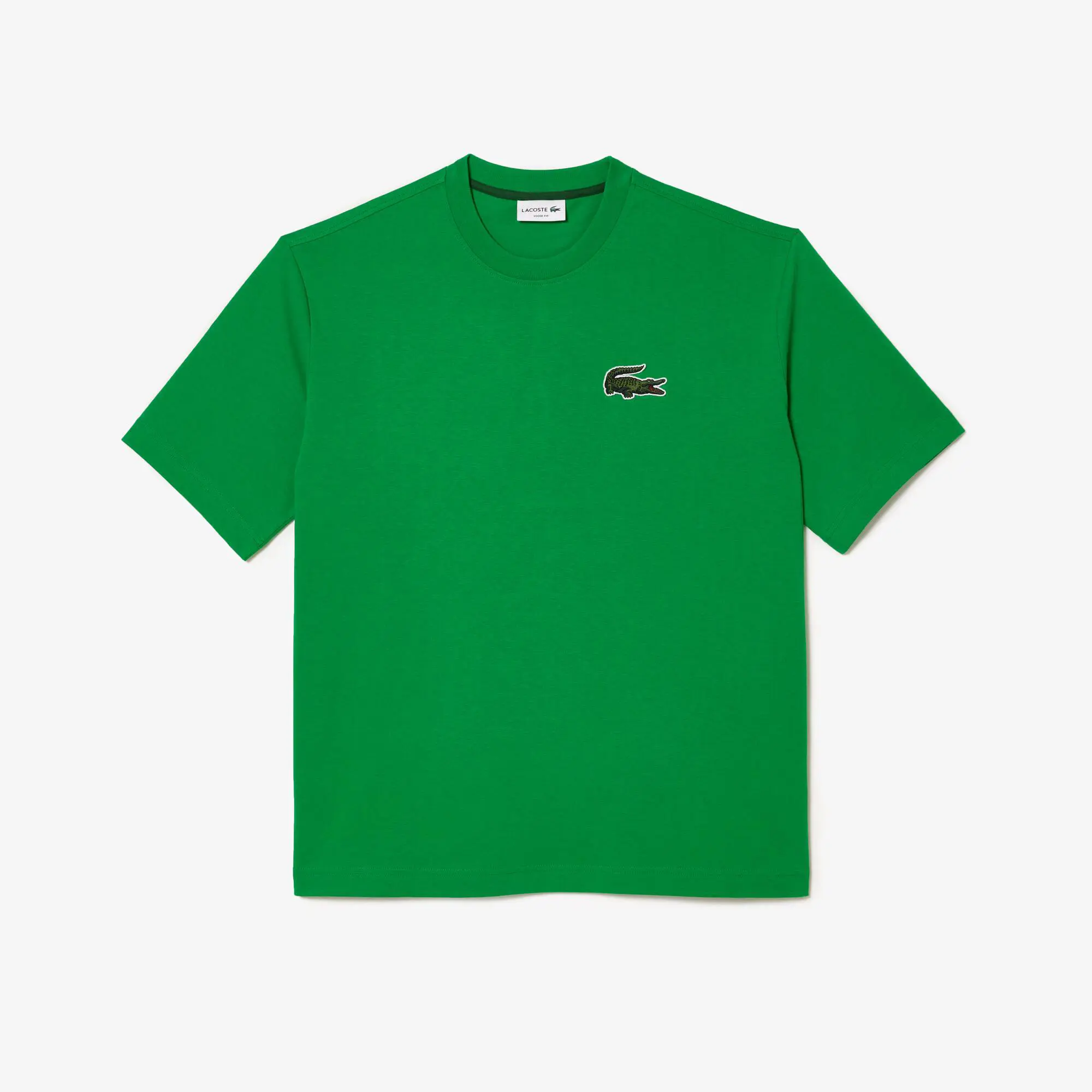 Lacoste T-shirt unisex in cotone biologico loose fit con coccodrillo grande. 2 Lacoste T-shirt unisex in cotone biologico loose fit con coccodrillo grande. 2