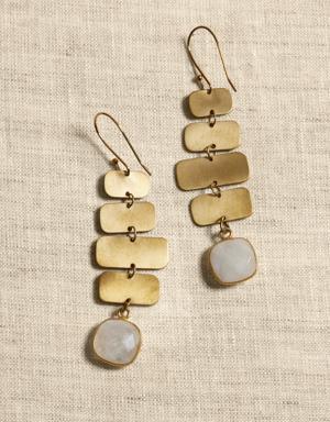 Tile & Stone Earrings &#124 Aureus + Argent gold