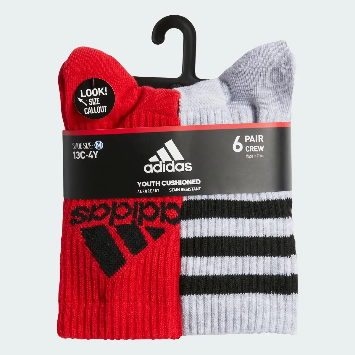 Adidas Cushioned Mixed Crew Socks 6 Pairs. 3