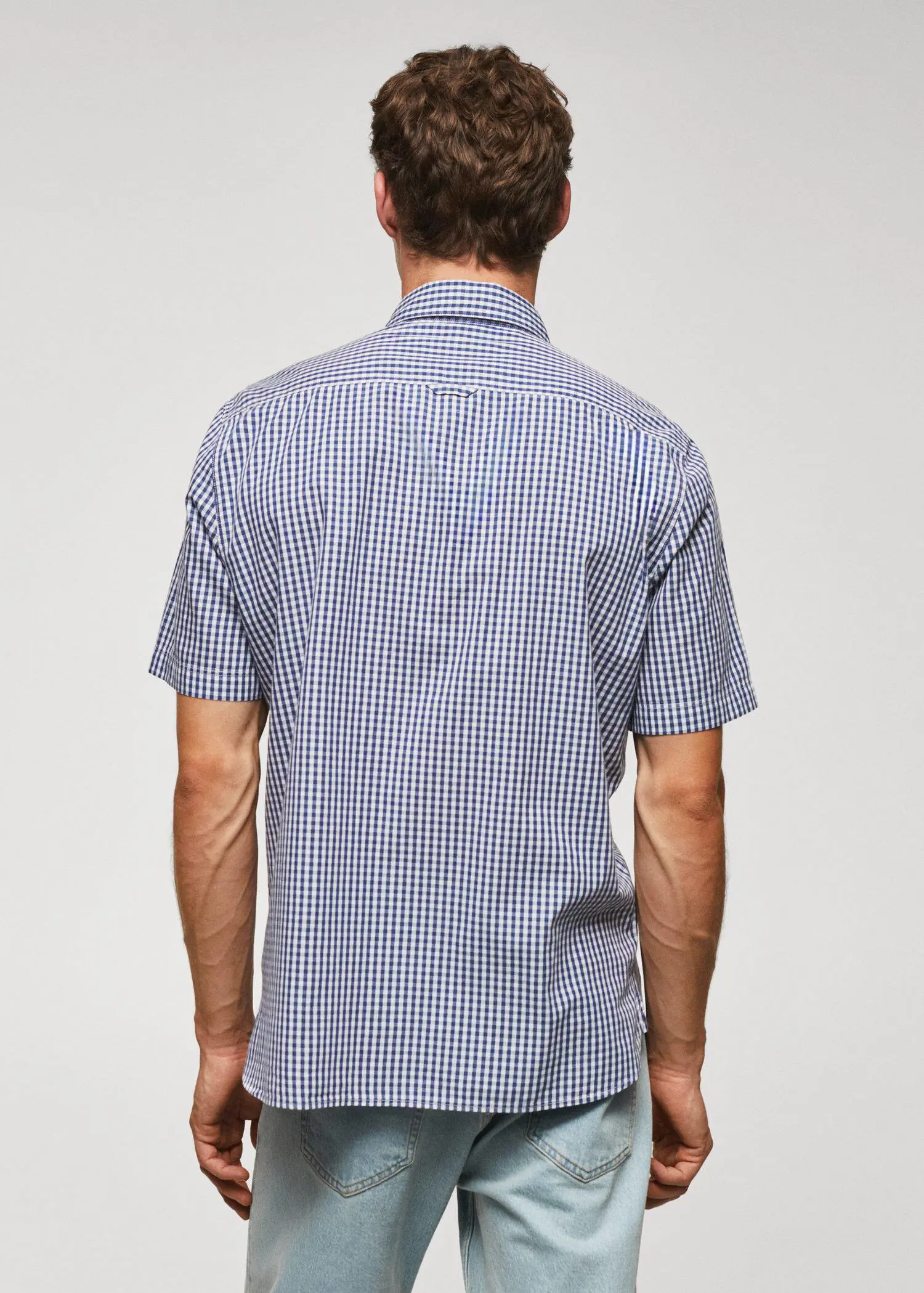 Mango 100% cotton short-sleeved printed shirt. 3