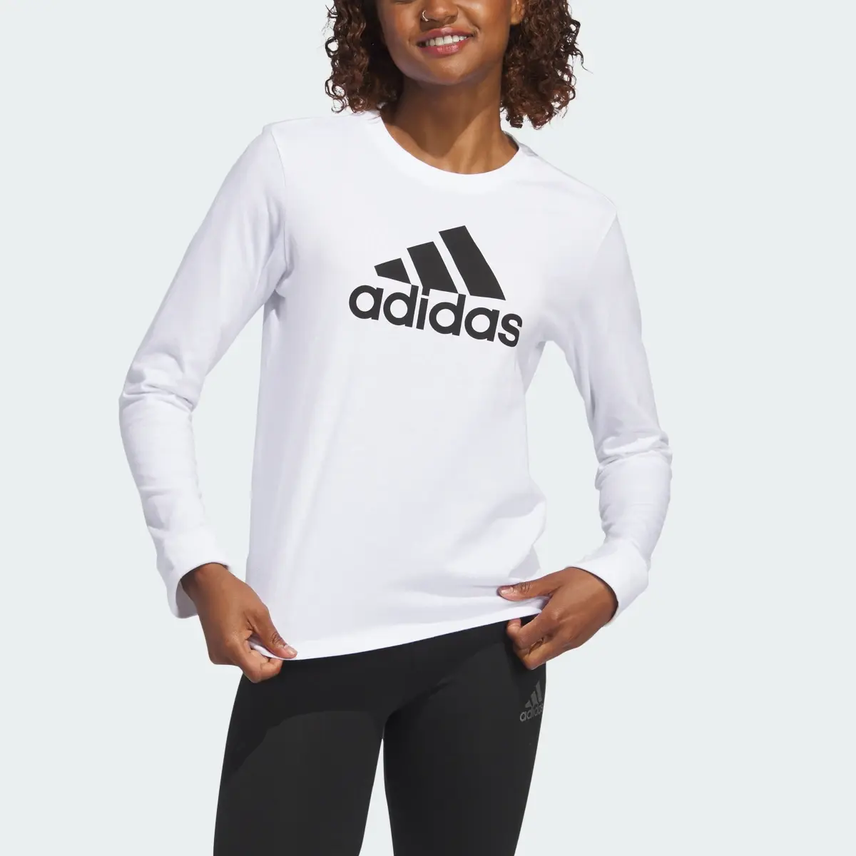 Adidas Sportswear Logo Long Sleeve Tee. 1