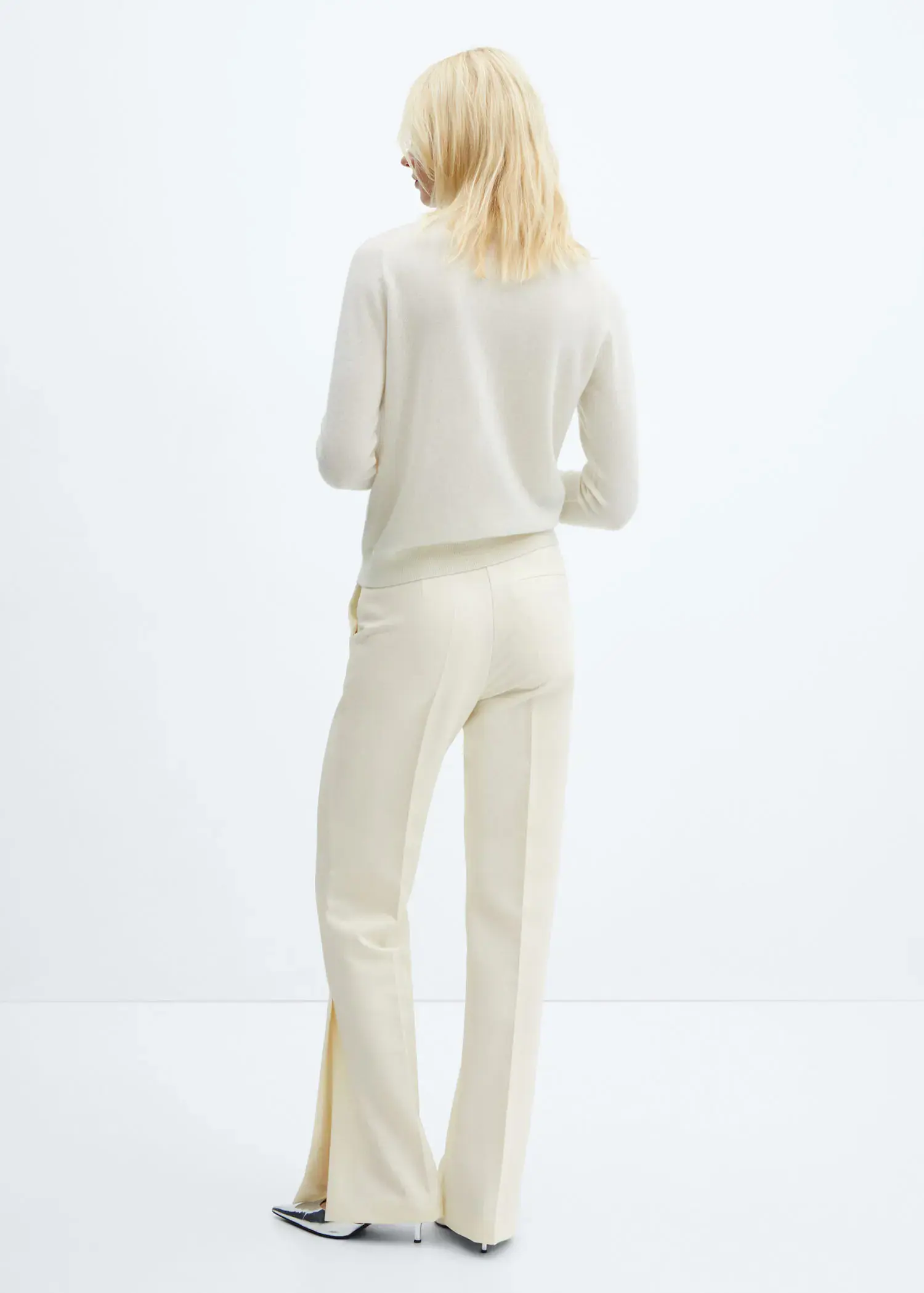 Mango Straight trousers with openings. 3