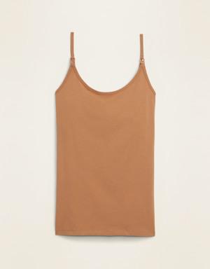 Maternity First-Layer Nursing Cami Top brown