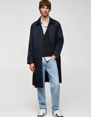 Trench algodón relaxed fit