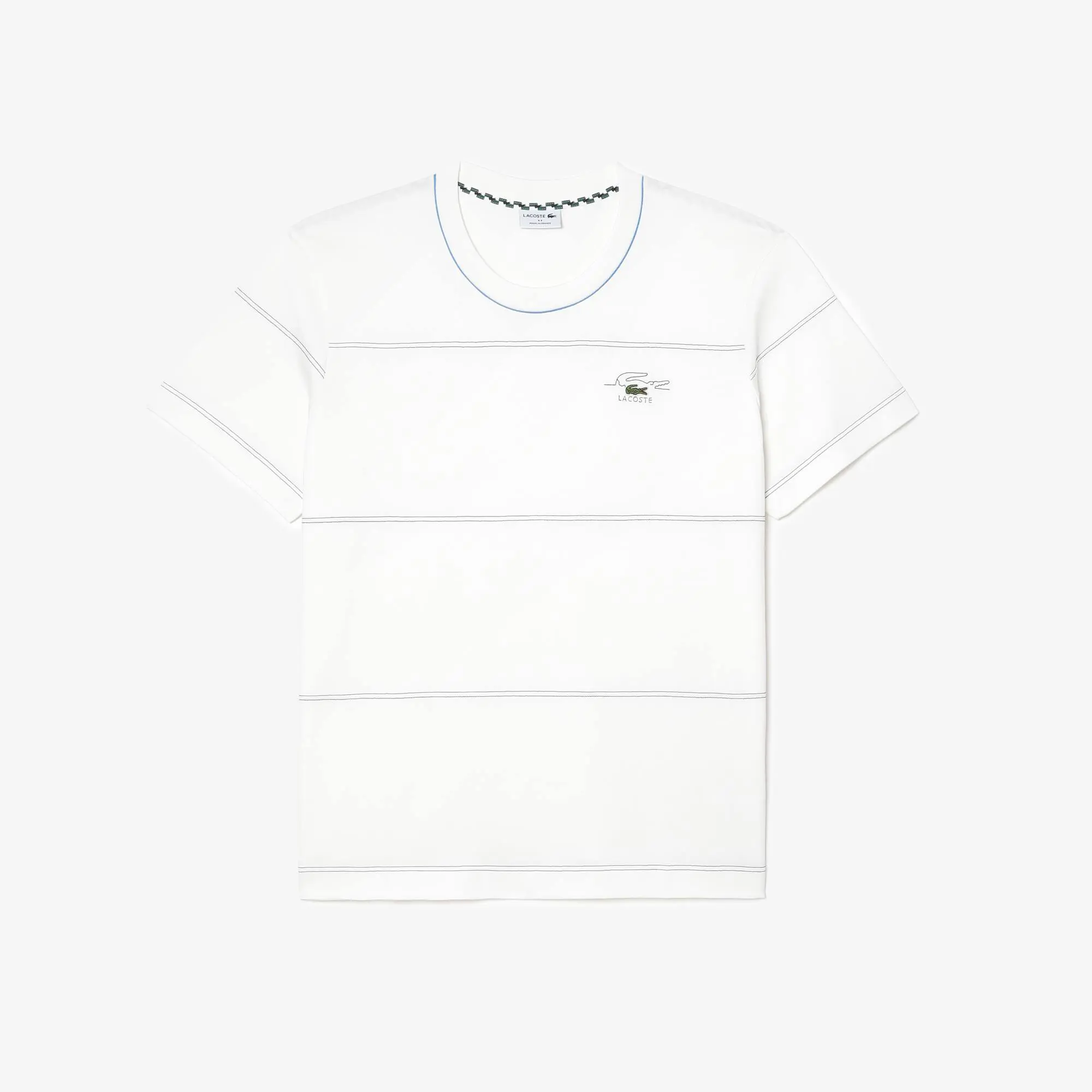 Lacoste Men's Big Fit Ribbed Collar T-Shirt. 1
