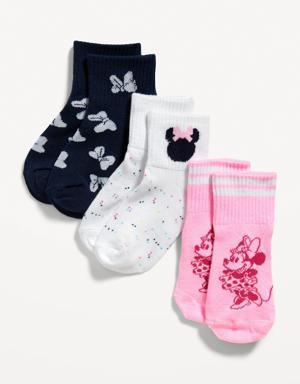 Old Navy Disney© Pop-Culture Crew Socks 3-Pack for Girls pink