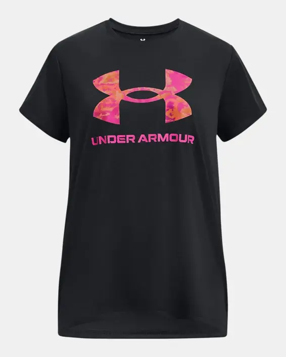 Under Armour Girls' UA Tech™ Big Logo Short Sleeve (Extended Size). 1