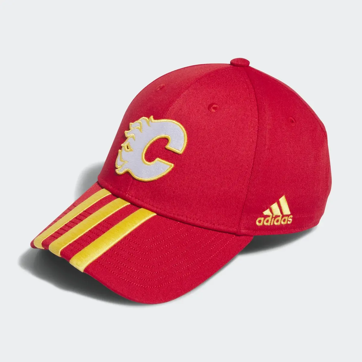 Adidas Calgary Flames 3-Stripes Adjustable Cap. 2