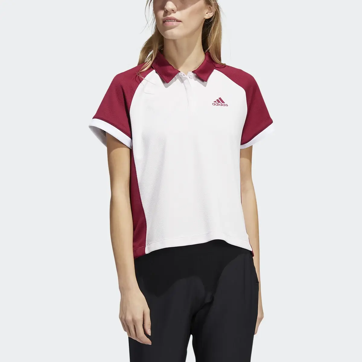 Adidas Sport Performance Colorblock Polo Shirt. 1