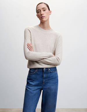 100% cashmere round-neck sweater 