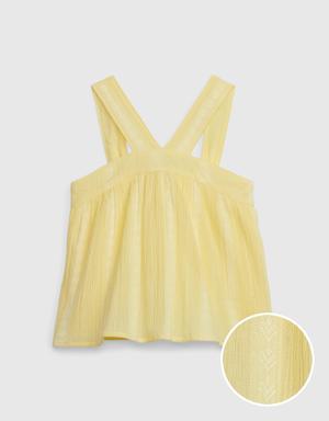 Kids Textured Halter Top yellow