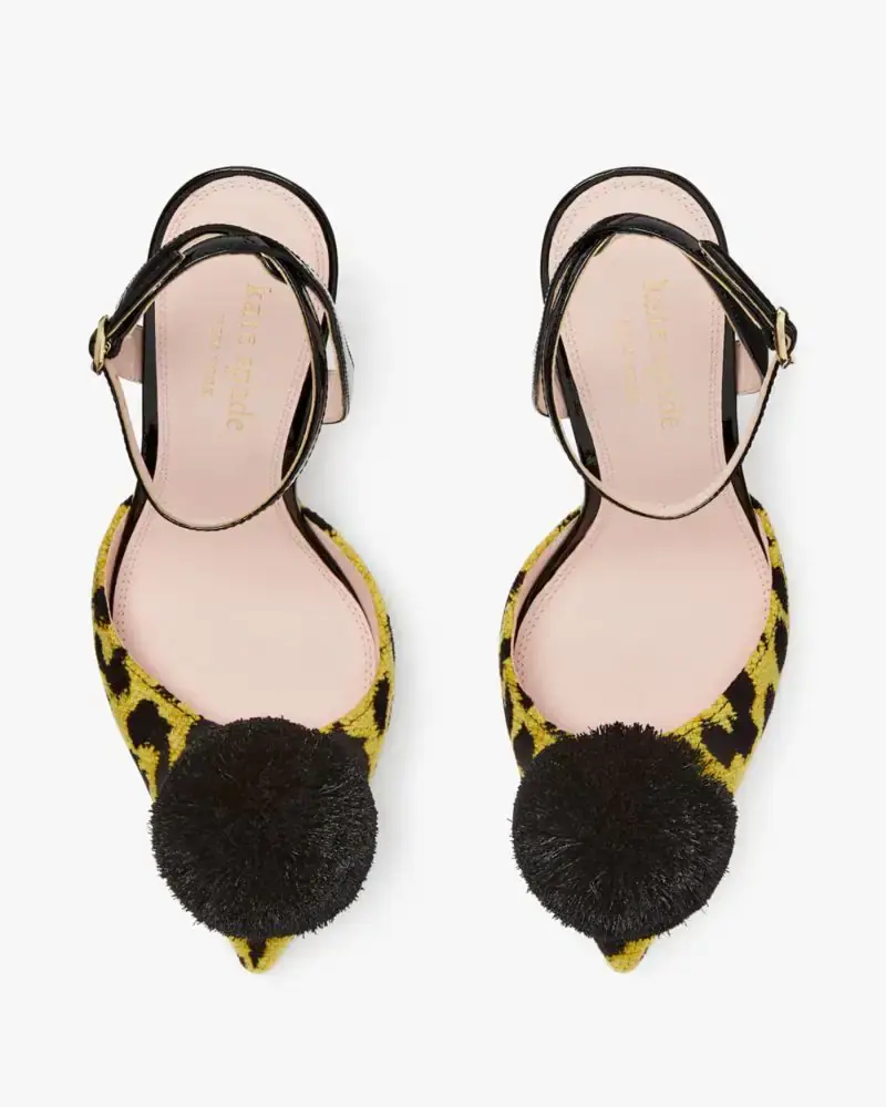 Kate Spade Amour Pom Leopard Pumps. 3