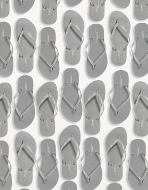 Old Navy Flip-Flop Sandals 50-Pack for Women (Partially Plant-Based) silver