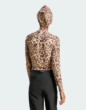 Adidas Essentials Animal Print Long Sleeve Swimsuit. 3 Adidas Essentials Animal Print Long Sleeve Swimsuit. 3