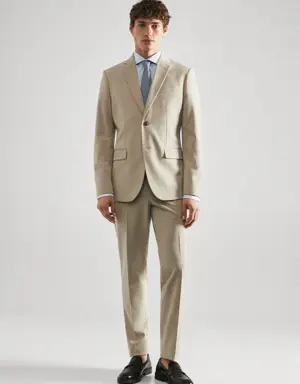 Slim fit structured suit shirt