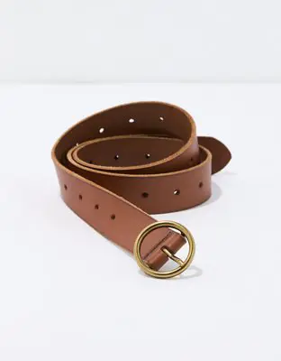 American Eagle Oval Buckle Leather Belt. 1