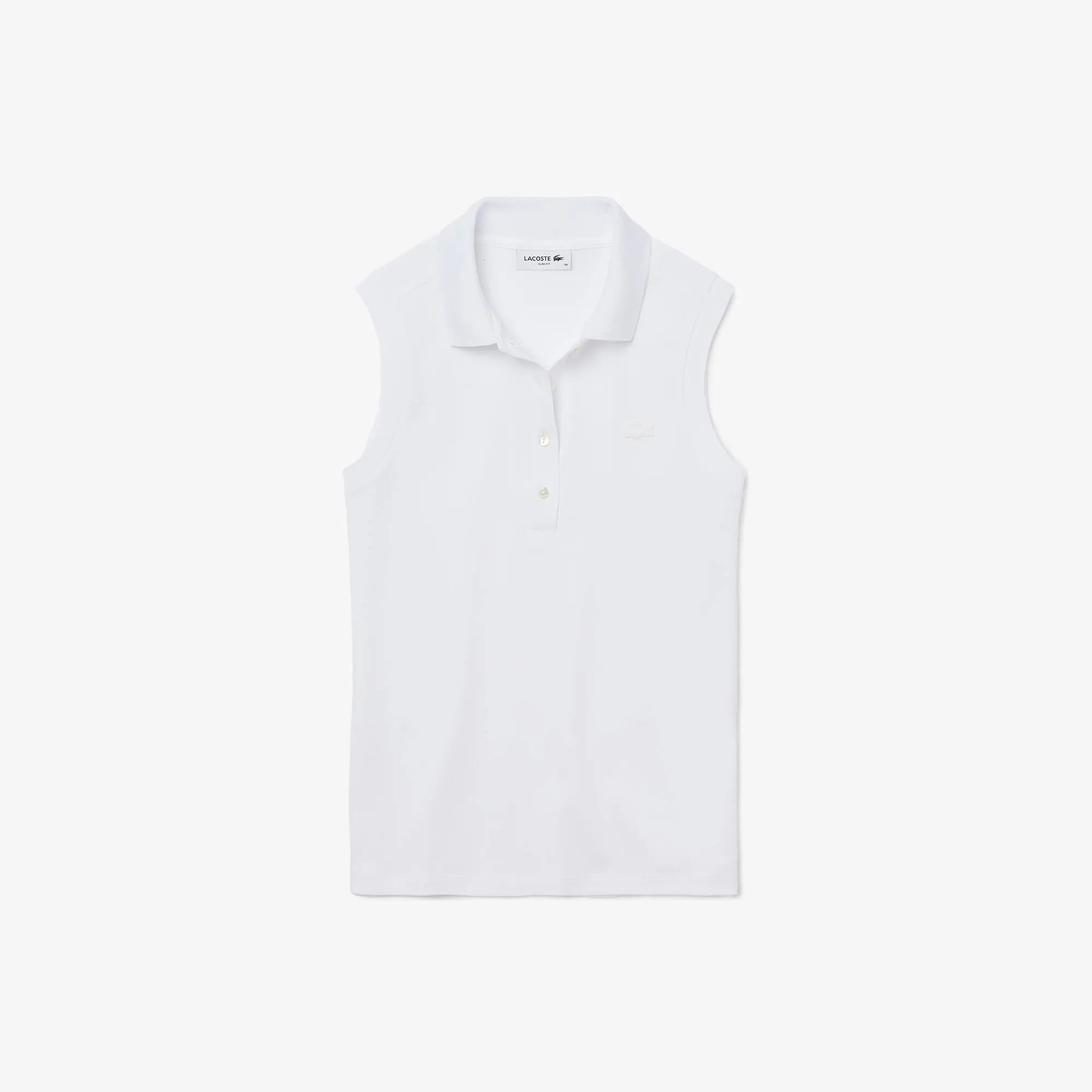 Lacoste Women's Lacoste Slim fit Sleeveless Cotton Piqué Polo Shirt. 2