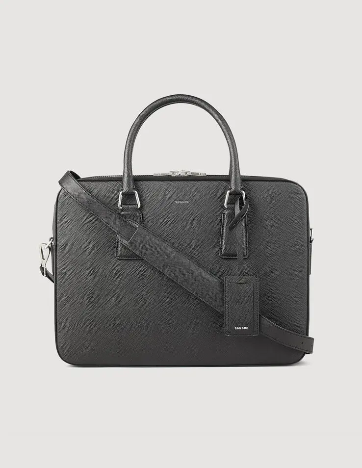 Sandro Saffiano leather briefcase. 1