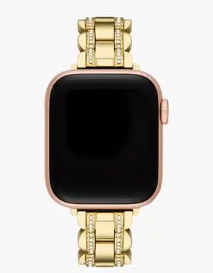 Gold Pavé Scallop Link 38/40mm Band For Apple Watch®