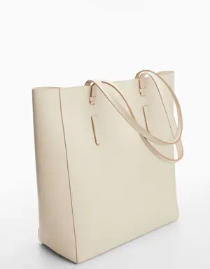 Shopper Bag mit Leder-Effekt