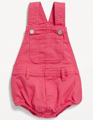 Old Navy Twill Pop-Color Shortall Romper for Baby pink