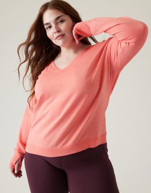 Athleta Sunrise V&#45Neck Sweatshirt orange