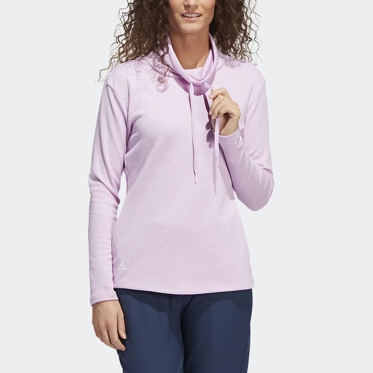 Adidas Mélange High Mock Golf Pullover. 1