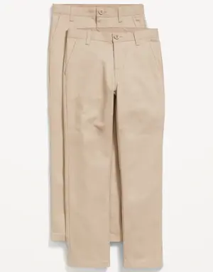 Slim Built-In Flex Chino School Uniform Pants 2-Pack for Boys beige