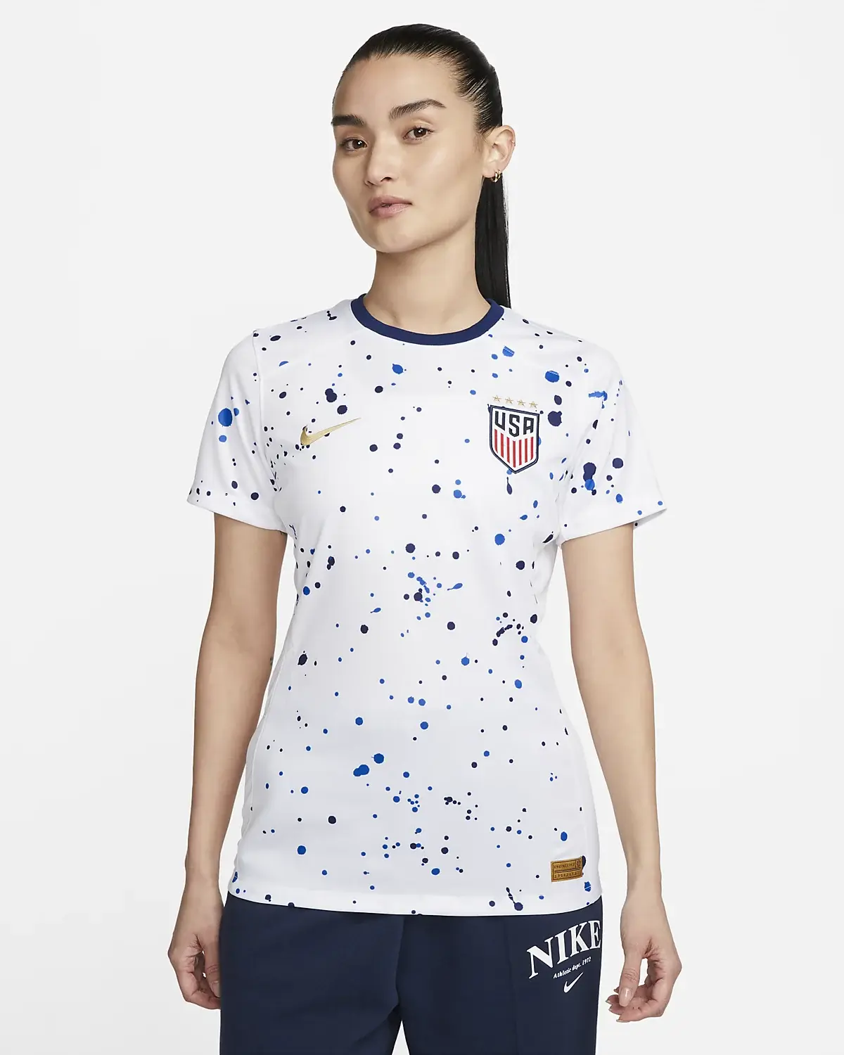 Nike Équipe des États-Unis féminine (4 étoiles) 2023 Stadium Domicile. 1