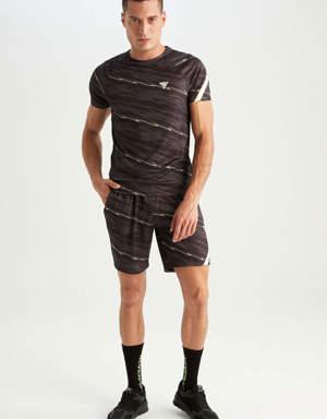 Fit Slim Fit Cep Detaylı Geri Dönüşümlü Sporcu Şort