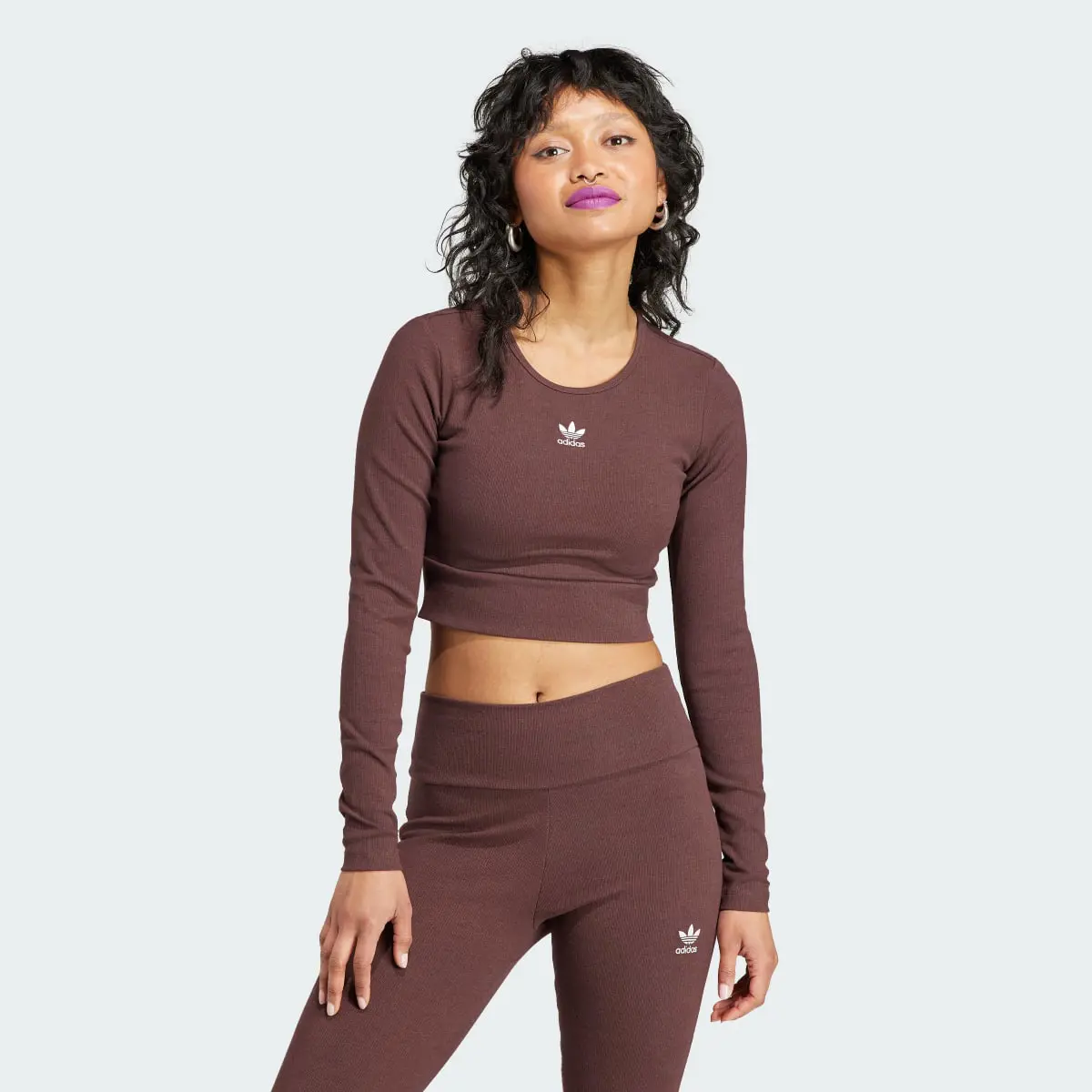 Adidas Essentials Rib Long Sleeve Tee. 2