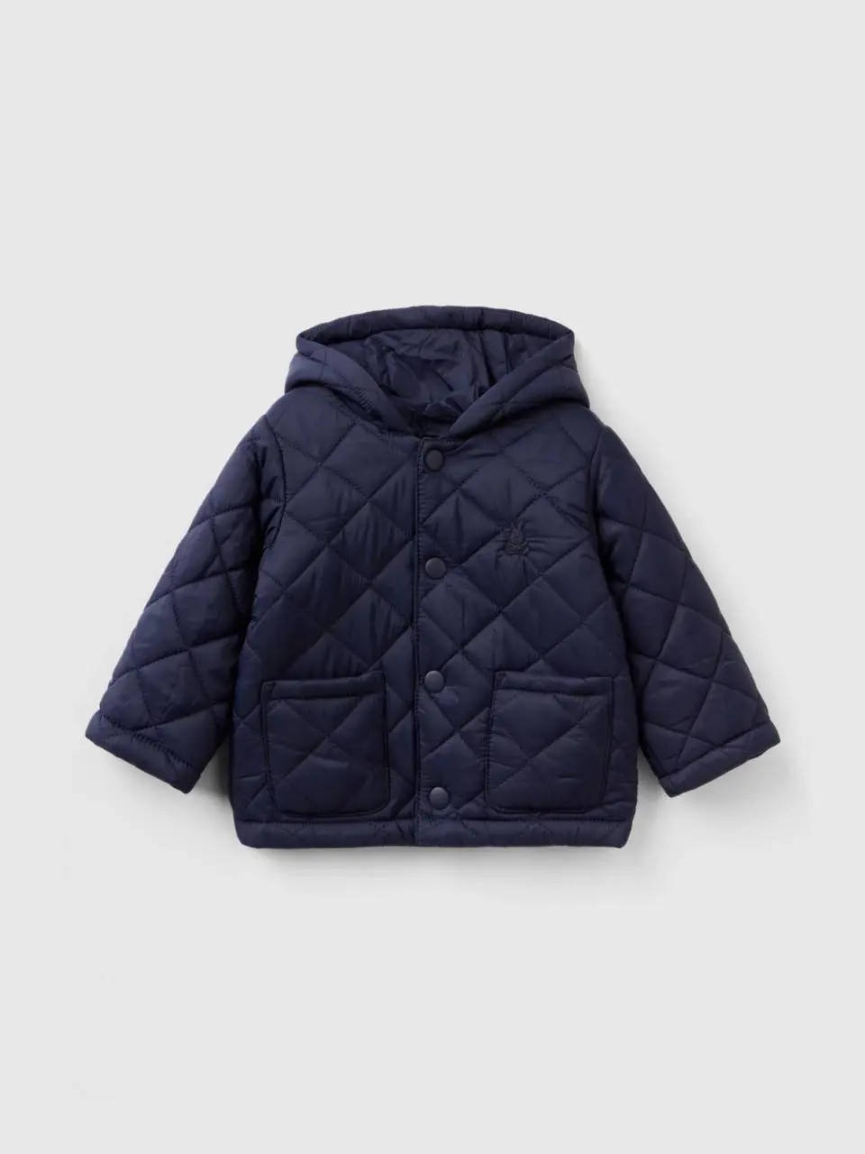 Benetton quilted jacket with hood. 1