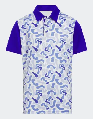 Camo-Printed Golf Polo Shirt