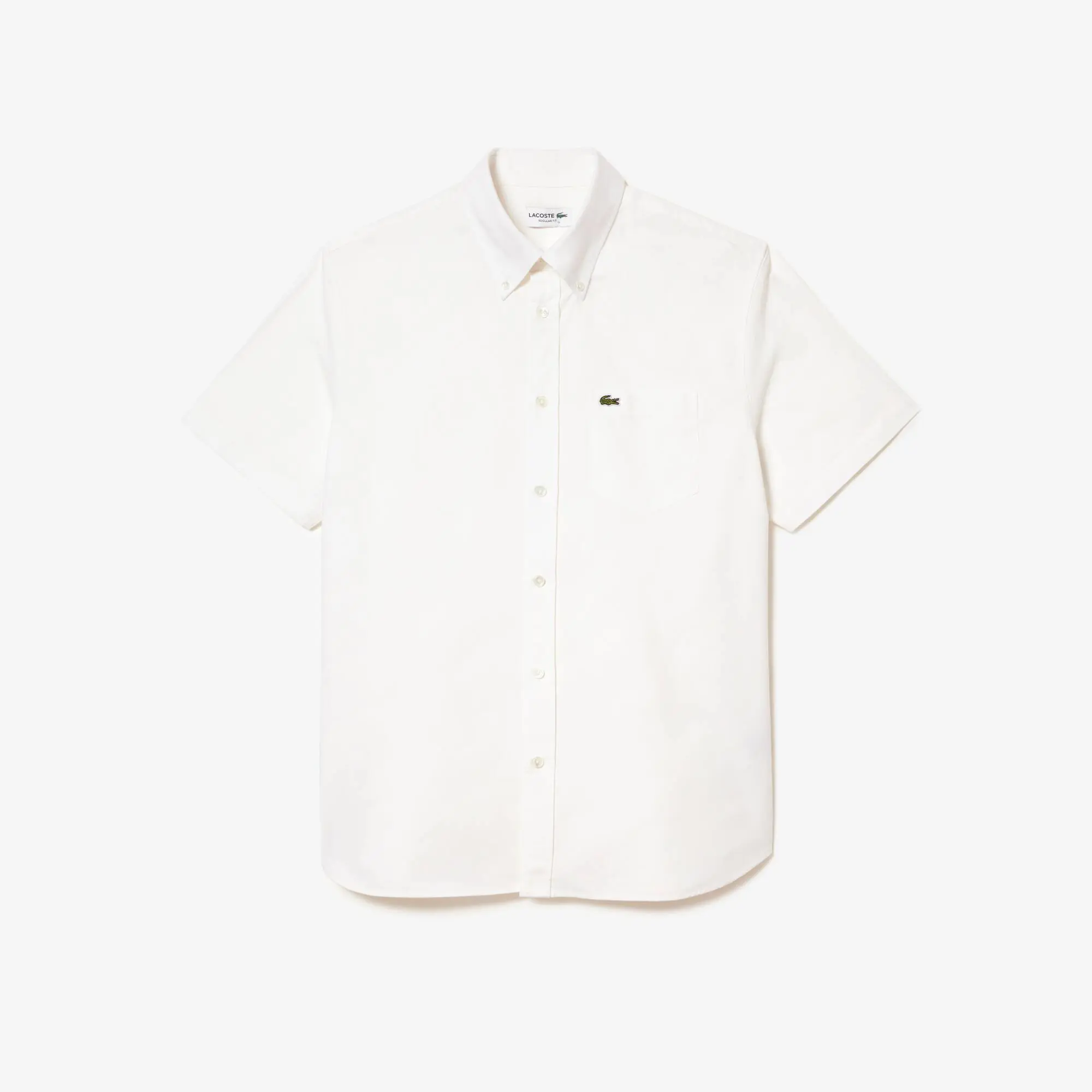 Lacoste Regular Fit Short Sleeved Oxford Shirt. 2