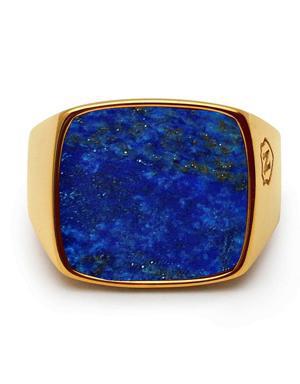 Gold Signet Ring With Blue Lapis