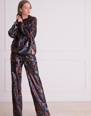 Gizia Sequin Embroidered Sweatshirt. 3 Gizia Sequin Embroidered Sweatshirt. 3
