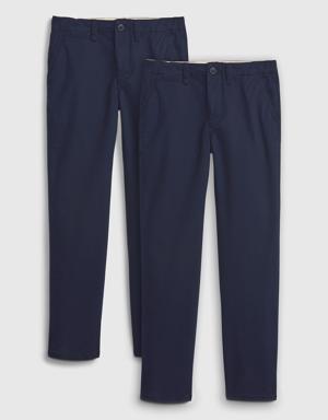 Kids Uniform Lived-In Khakis (2-Pack) blue